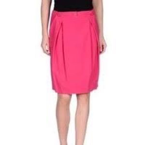 The Armani Collezioni Pink Front Pleated Skirt